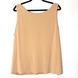 Eileen Fisher Woman Plus Size Georgette Silk Sleeveless Top